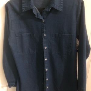 Blue jean denim dress.